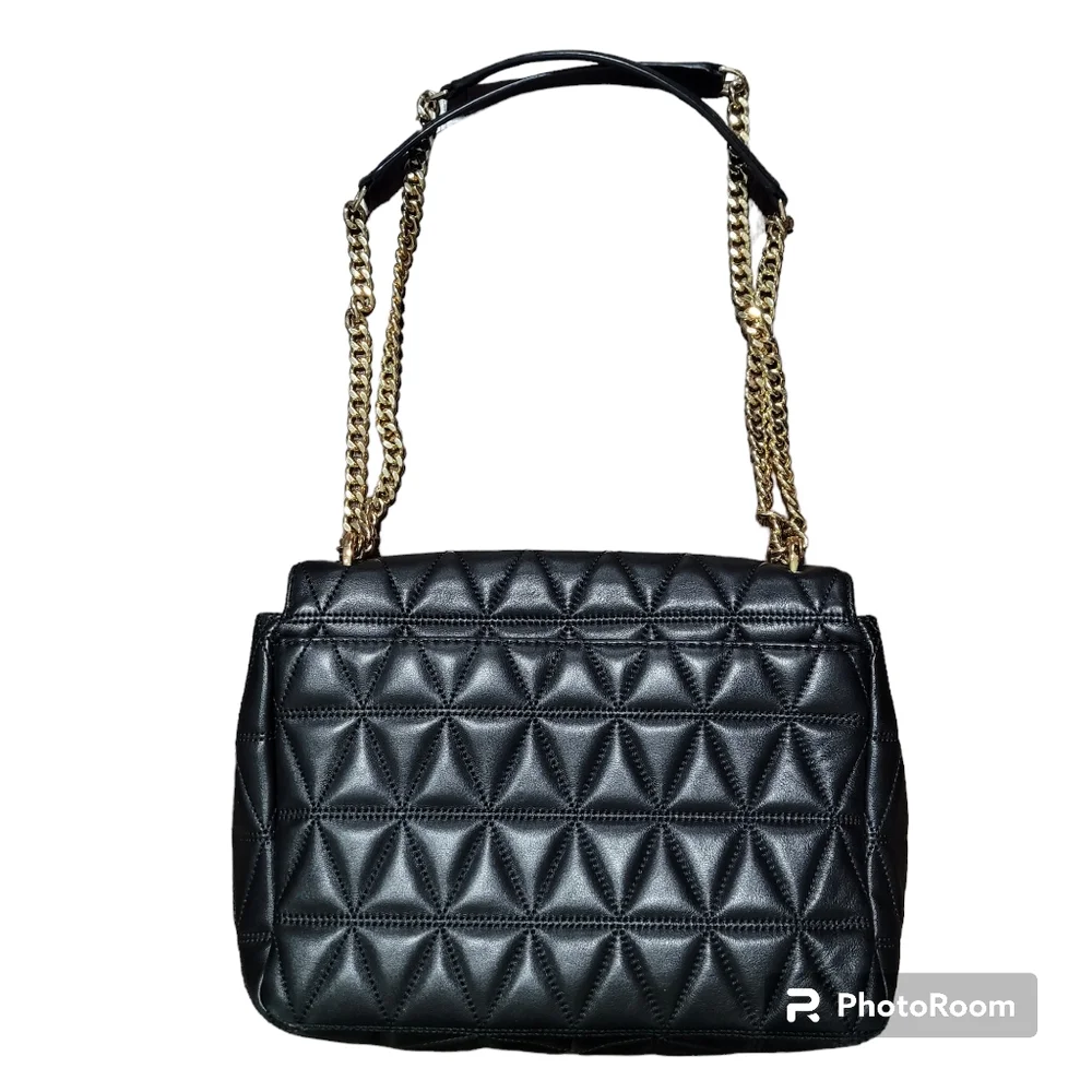 Michael Kors Black Leather Quilted Sloan Bag